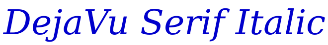 DejaVu Serif Italic フォント
